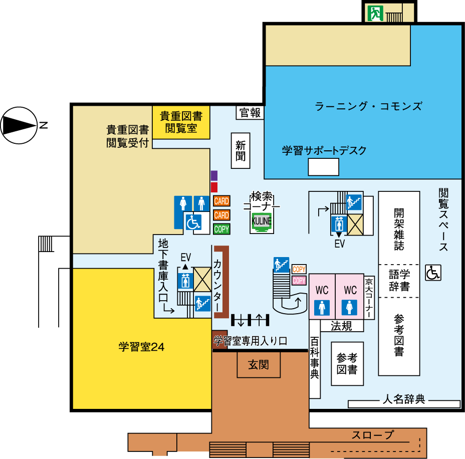 館内地図1F