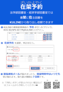 法学部図書室在架予約ポスター